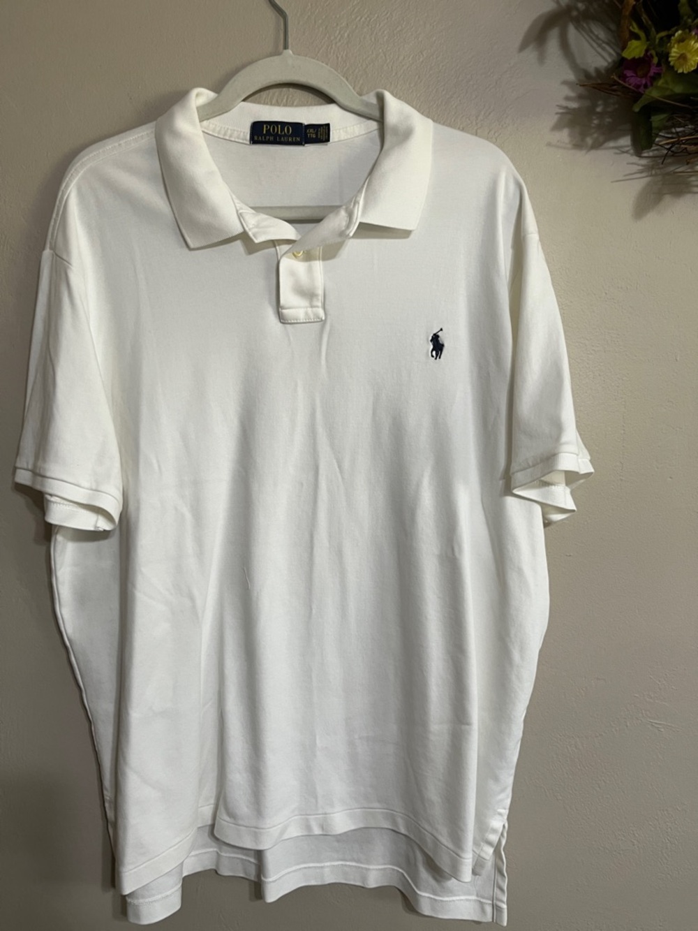 🌾Polo by Ralph Lauren White Polo with Navy Pony Embroidery